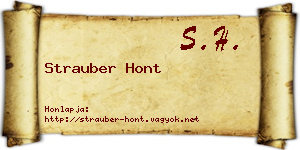 Strauber Hont névjegykártya